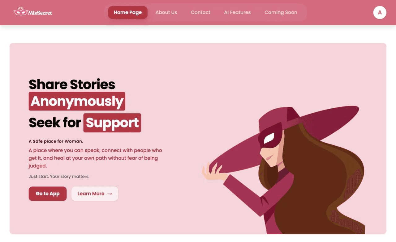 Screenshot of Missecret: A Safe place for Woman